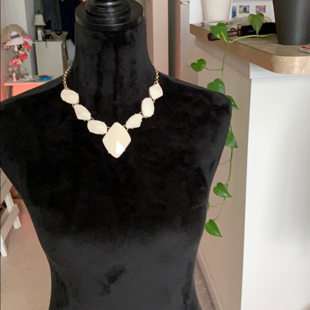 Ann Taylor Ivory and Gold Necklace
